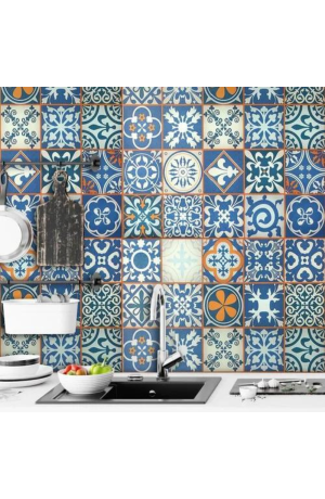 Papel de Parede Autoadesivo Azulejo Português