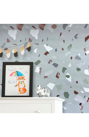 Papel de Parede Autoadesivo Granilite Cinza