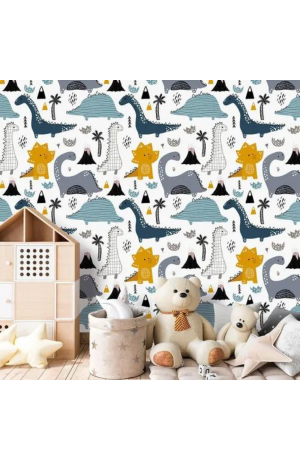 Papel de Parede Infantil Dinossauro Auto Adesivo