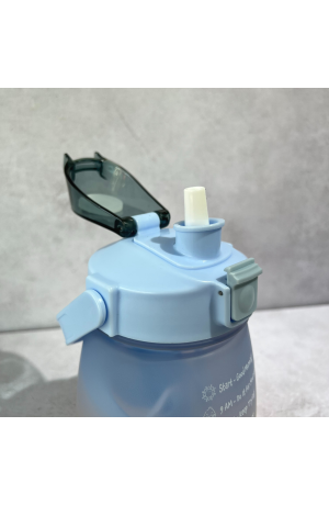 Garrafa Squeeze Azul com Laranja de Plástico 900ml