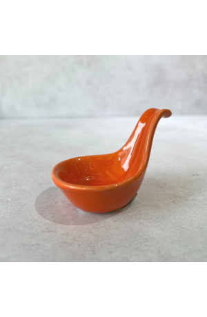 Mini Concha de Cerâmica Laranja