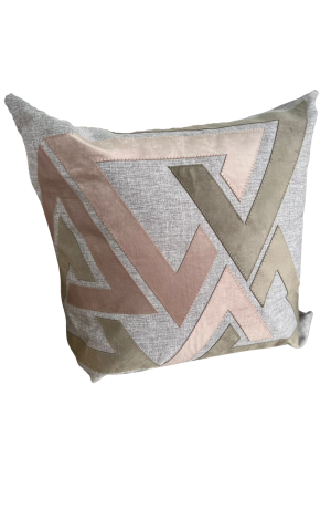 Capa de Almofada Premium Bordada Com Aplicação 50x50cm