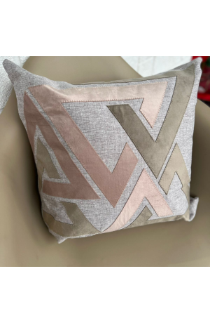 Capa de Almofada Premium Bordada Com Aplicação 50x50cm