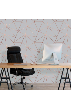 Papel de Parede Autoadesivo Zara Off White com Rose