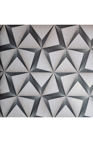 Papel de Parede Autoadesivo 3D Cinza com Dourado