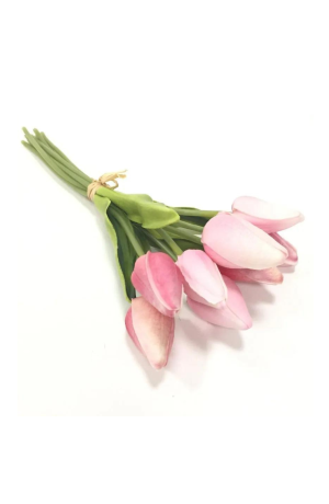 Maço de Tulipa Rosa Artificial