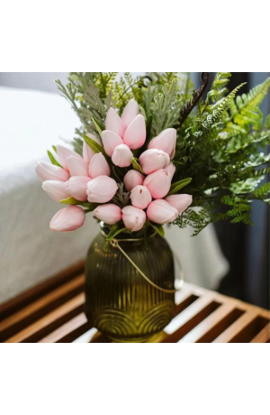 Maço de Tulipa Rosa Artificial