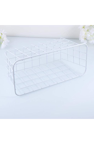 Cesta Organizadora de Metal Branca