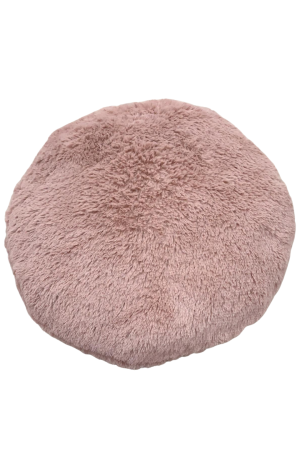 Almofada Redonda Rosa de Pelinho Curto 40cm