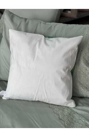 Capa de Almofada Verde e Branca - 42cm x 42cm  Mod 4