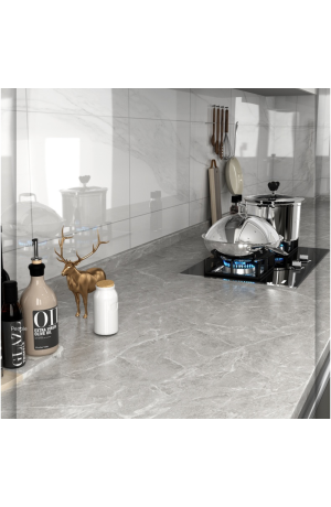 Papel Autoadesivo Mármore Cinza Lavável - 4,50 X 0,60 cm