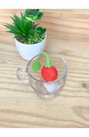Infusor de Chá em Silicone - Morango
