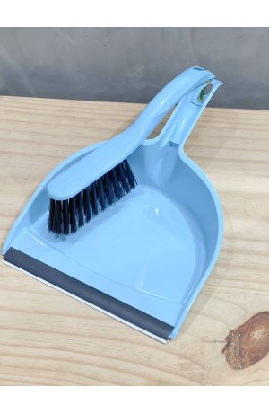 Kit Limpeza com Pá e Escova 2 Peças - Azul