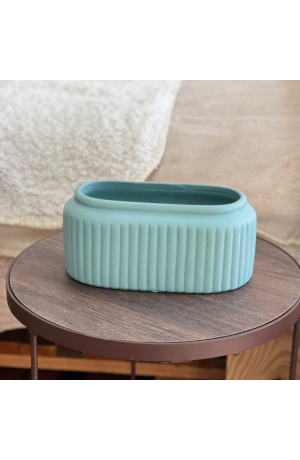 Floreira Waves Verde em Cerâmica