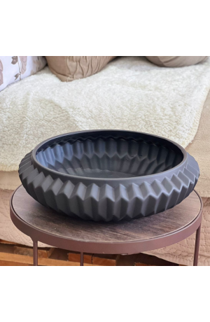 Cachepot Frizon Preto Indigo em Cerâmica