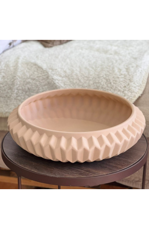 Cachepot Frizon Nude Indigo em Cerâmica