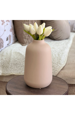  Vaso Potiche Nude Fosco de Cerâmica