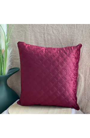 Capa de Almofada Vinho de Veludo Triangular 43cm