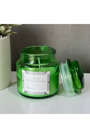 Vela Aromática com castiçal Verde