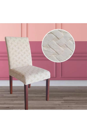 Capa de Cadeira Creme - Trançada