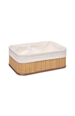 Cesto de Bambu com Forro Retangular 25cm