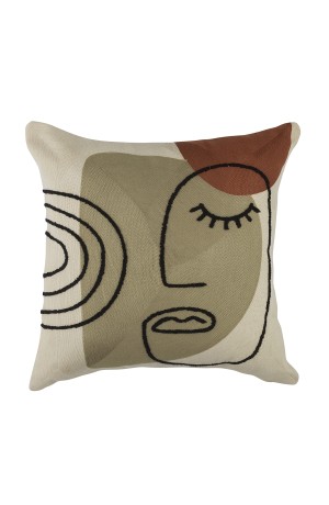 Capa de Almofada Skin Zaila 50x50cm Bordada