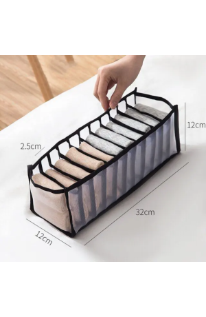 Colmeia Organizadora Preto Multiuso de Tecido 12x12x32cm