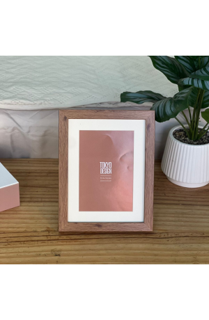 Porta Retrato Marrom de Mdf - 10cm X 15cm