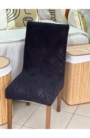 Capa de Cadeira Preta - Old Flores