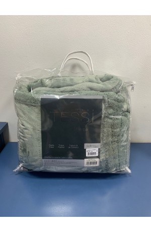 Cobertor Sherpa Solteiro 1,50x2,20m Verde Suculenta