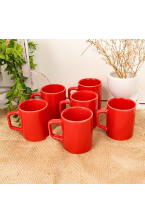 Caneca Vermelha de Cerâmica - 90ml