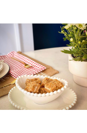 Jogo de Cerâmica Oval - Pratinho e Bowl - Branco