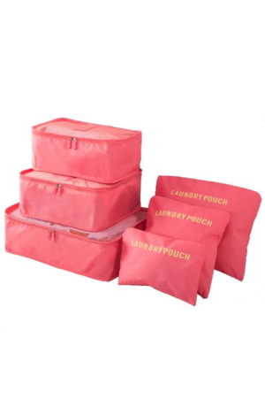 Kit Necessaire de Viagem  6 Peças -  Salmão