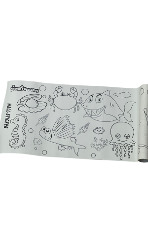 Rolo de Papel Adesivo de para Colorir Oceano 3mx30cm