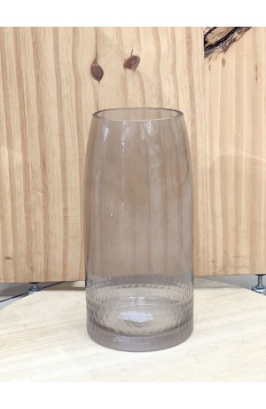 Vaso em Vidro Fumê - 25cm X 12cm