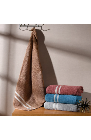 Toalha de Rosto Oasis 80x50cm Marrom Shitake