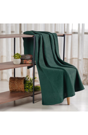 Manta Algodão Favo Tessi 1,20x1,50m Verde Oliva