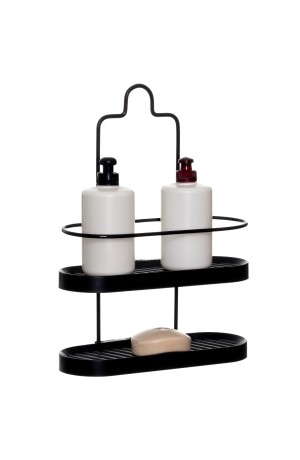 Porta Shampoo Duplo Wave - Preto