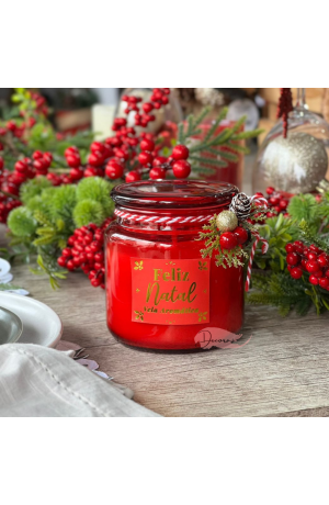 Vela Aromática Natalina - Vermelha