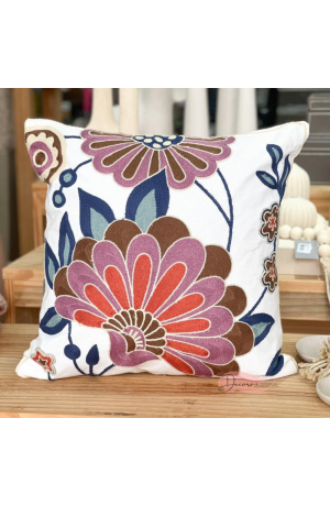 Capa de Almofada Bordada - 43cm X 43cm Mod 5