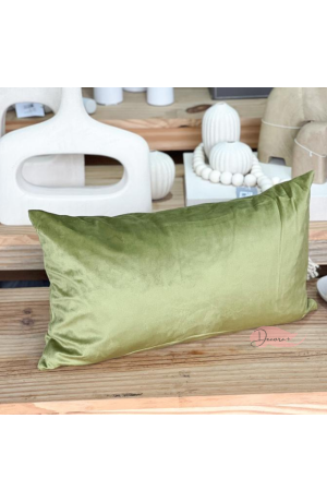Capa de Almofada Retangular Verde Musgo 30x50cm
