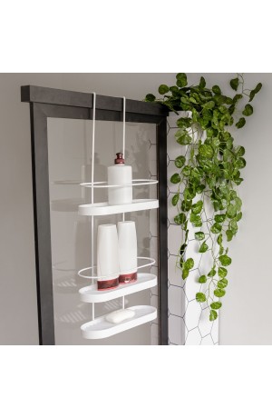 Suporte Branco Para Shampoo De Box  Banheiro Aramado 03 Andares