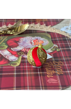 Bola Dourada com Glitter 6cm