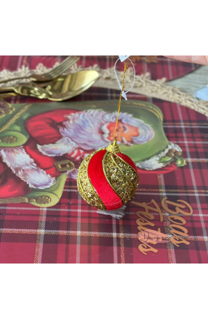 Bola Dourada com Glitter 6cm