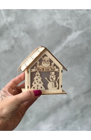 Casinha de Madeira com Luz -