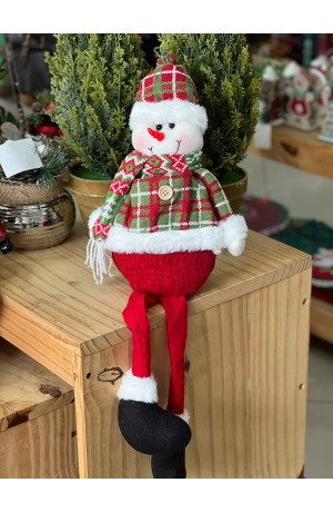 Enfeite de Natal Boneco de Neve Decorativo - 50cm
