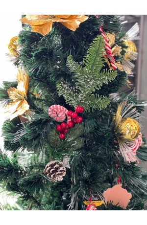 Enfeite de Natal Decorativo Galho com Pirulito - 54cm