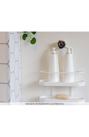 Porta Shampoo Duplo Wave - Branco