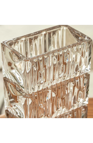 Vaso de Vidro Retangular (M) 18cm X 12cm X 7cm