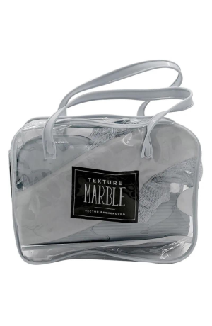 Kit de Viagem de Plástico Cinza - 5 Peças